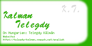 kalman telegdy business card