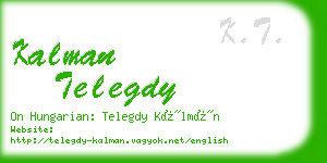 kalman telegdy business card